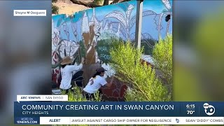 Community creating art in Swan Canyon [upl. by Lebbie]