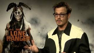 The Lone Ranger Video interview with Johnny Depp [upl. by Gradeigh]