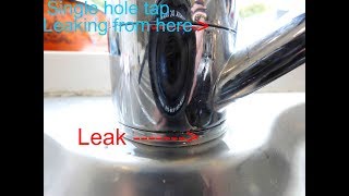 Single hole mixer sink taps leaking at base How to fix it [upl. by Creedon371]