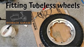 Fitting tubeless tyres kickbackgarage [upl. by Kcam]