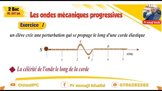 Les ondes mécaniques progressives Exercice 1 [upl. by Anastos618]