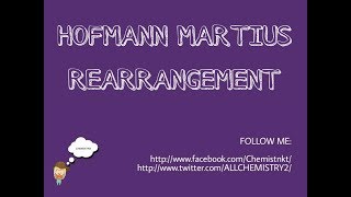 HOFMANN MARTIUS REARRANGEMENT [upl. by Vergos]