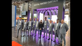 Water Curtain At VALVE WORLD EXPO 2022  Düsseldorf Germany  Uflow Automation [upl. by Aidnahs]