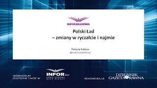 Webinarium Polski Ład – zmiany w ryczałcie [upl. by Ettenan478]