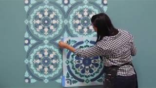 The Complete Guide to Wall Stencils amp Wall Stenciling  How to Paint a Wall with Mandala Stencils [upl. by Siro]