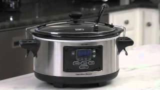 Slow Cooker  Hamilton Beach®  Set amp Forget® 6 Qt Programmable Slow Cooker 33969 [upl. by Enaujed]