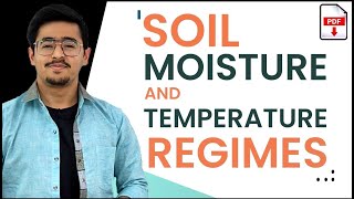 SOIL MOISTURE REGIMES AND SOIL TEMPERATURE REGIMES soilscience icarjrf [upl. by Sert]