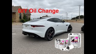 Jaguar FType R  DIY Oil Change [upl. by Elylrac248]