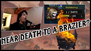 TOURNAMENT PLAYER NEARLY DIES TO BRAZIER FIRE  worldofwarcraft wowclassic wowhc otk [upl. by Issak]