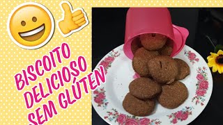 BISCOITO DE CHOCOLATE CASEIRO SEM GLÚTEN E SEM LEITE TIPO COOKIE [upl. by Teteak]