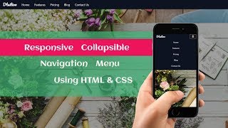 Responsive Collapsible Navigation Menu Using HTML5 and CSS3 [upl. by Philan]