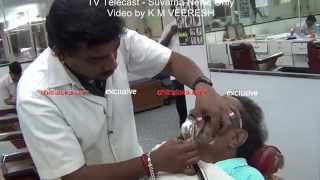 Ambareesh Getting Shaved At Malaysia  Chitraloka Exclusive Coverage [upl. by Asylem]