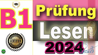 B1 Prüfung  Lesen ÜbungssatzGAST DTZ 2024 TEST deutschlernen deutschlandlearngerman [upl. by Aicert]