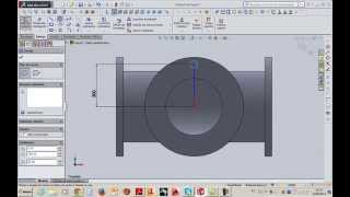 Tutorial de solidworks  13  Conexão cilindrica em T [upl. by Tingey]