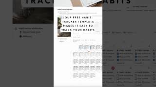 FREE Notion Habit Tracker Template 👟 notion notiontemplate shorts [upl. by Jsandye]