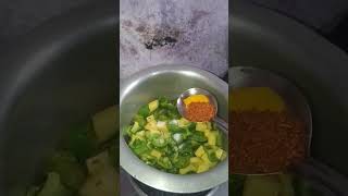 Shimla mirch aalu ki sabjirecipe food trending [upl. by Dadivitan593]