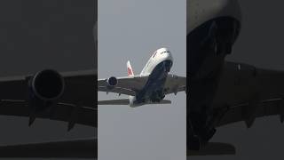 KING OF THE SKIES… British Airways Airbus A380800 Takeoff from London Heathrow Airport shorts [upl. by Jodoin463]