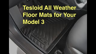 Tesloid Tesla Model 3 All Weather Floor Mats [upl. by Rairb750]