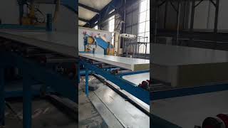 100mm thickness rockwool sandwich panel for steel structure wall cladding production [upl. by Jair1]