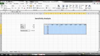 Sensitivity Analysis in Excel [upl. by Chan]