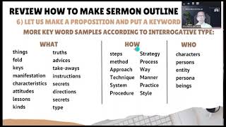 Review How To Make Sermon Outline and Use Key Word Assonanced Alliterated Acronymed Outline [upl. by Cnut223]