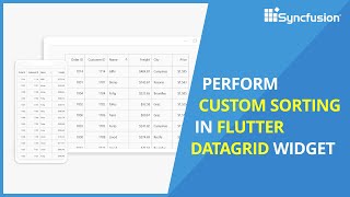 Perform Custom Sorting in Flutter DataGrid Widget [upl. by Dlanigger]