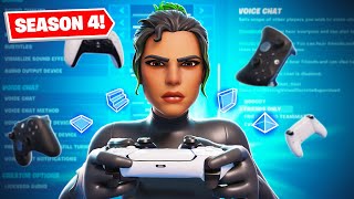 NEW Season 4 Controller Settings for Fortnite Ranked amp Competitive PS4PS5XBOXPC [upl. by Nnywg]