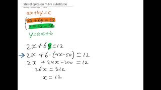 Stelsel vergelijkingen oplossen mbv substitutie [upl. by Hank]