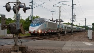 HD Acela Express  RR Crossing [upl. by Anotal424]