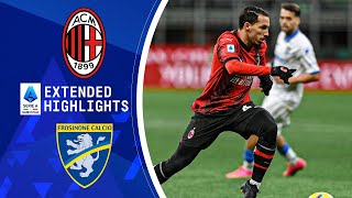 AC Milan vs Frosinone  Extended Highlights  Serie A  CBS Sports Golazo [upl. by Cerell]