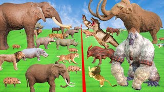 Prehistoric Mammals VS Modern Animals Size Comparison Animal Revolt Epic Battle Mammoth Vs Elephant [upl. by Yrac]