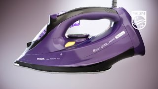 How to clean your steam iron with Builtin Calc Container  Philips  Steam iron  GC4928 [upl. by Salta]