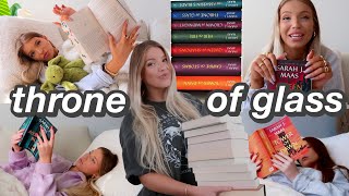 reading Throne of Glass for the 1st time amp honest review no spoiler fantasy reading vlog Booktube [upl. by Yelkrab]