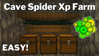 Easiest CAVE SPIDER Spawner XP Farm Tutorial in Minecraft 120 [upl. by Parik]