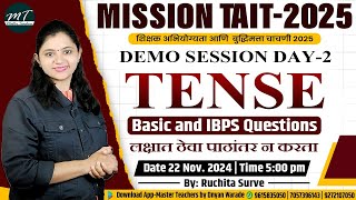 TAIT 2025  Tense Part 2 Basic amp IBPS Question  Prepare TAIT  TAIT English By Ruchita Surve Maam [upl. by Yasmar561]