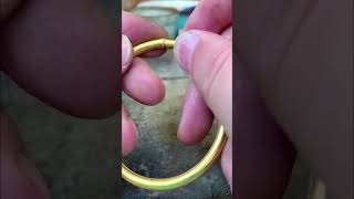 Wow heres how to make a 24k gold bracelet 🔥🔨 shortvideo viral video shorts jewelry gold [upl. by Durning]