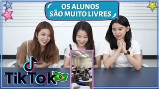 GRUPO DE KPOP REAGE A VIDA ESCOLAR DOS TIKTOKERS BRASILEIROS COM 3YE [upl. by Bakerman859]