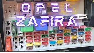 Opel Zafira A bezpieczniki opis Automotive fuses [upl. by Yelkrab]