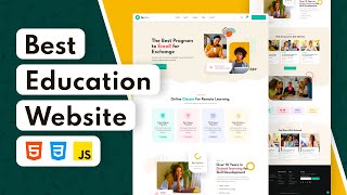 How to Build Creative Education Website Using HTML CSS JavaScript [upl. by Lawley]