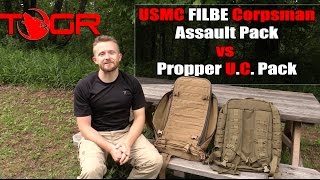 Differences  USMC FILBE Corpsman Assault Pack vs Propper UC Pack [upl. by Nellda313]