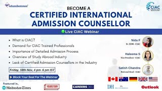 How to Become a Certified International Admission Counsellor  Full Webinar [upl. by Rosse]