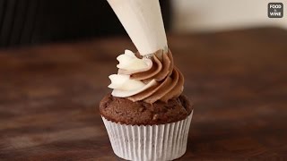 How to Make Swirled Cupcake Frosting  Food amp Wine [upl. by Almund]