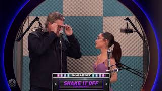 Ariana Grande plays Slay It Don’t Spray It on That’s My Jam with fellow Coaches Shake it Off [upl. by Borer]