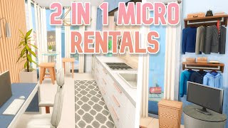 2 in 1 Micro Rental Apartments in 1312 21 Chic Street  Sims 4 Apartment Renovation No CC [upl. by Godden246]