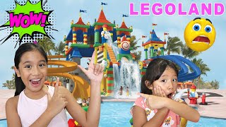 LEGOLAND WATERPARK DUBAI SCARY amp FUN WATER SLIDES FOR KIDS  LEGO Wave Pool THEMEPARK  Ira amp Bella [upl. by Annwahsal311]