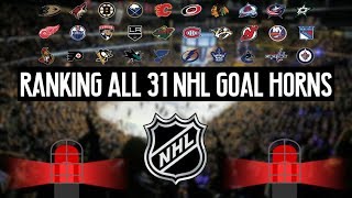 Ranking All 31 NHL Goal Horns 20172018 Edition [upl. by Neltiak]