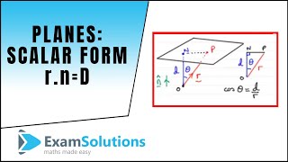 Planes  Scalar Product Form rnD  ExamSolutions Maths Revision [upl. by Gnoy383]