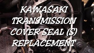 Kawasaki motorcycle Transmission cover oil seal leak fix  replacement kz550 1981 z550 [upl. by Olia]