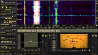 3240 KHz TWR Swaziland Africa Shortwave Interval Signal Received in Michigan Perseus SDR [upl. by Anaitsirc790]