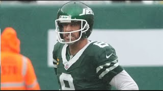 Aaron Rodgers injury update Jets QB suffers knee injury leads scoring drive [upl. by Assilaj632]